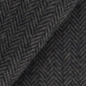 5924 - Grey & Black Skinny Herringbone