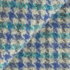 466 - Teal, Blue & Grey Houndstooth