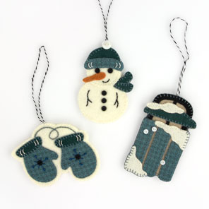 3 Whimsical Winter Ornaments Kit