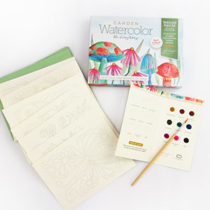 Garden Watercolor Notecard Paint Kit